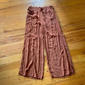Pumpkin spice latte colored flowy Zara pants size medium